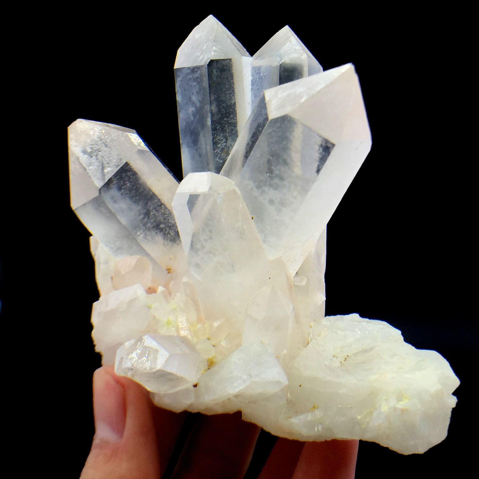 423g Top!! Natural Beautiful White Quartz Crystal Cluster Specimen 31432