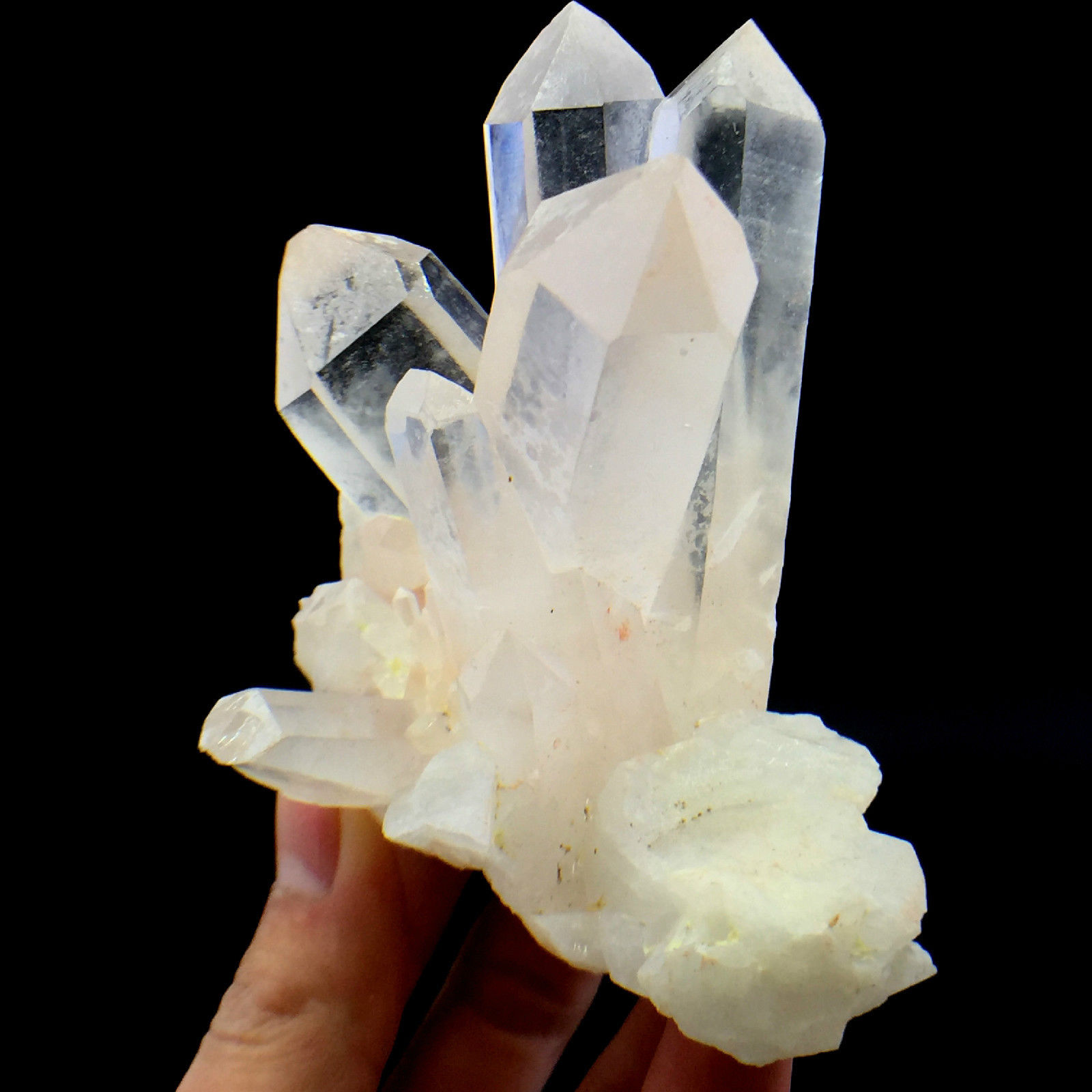 423g Top!! Natural Beautiful White Quartz Crystal Cluster Specimen 31432