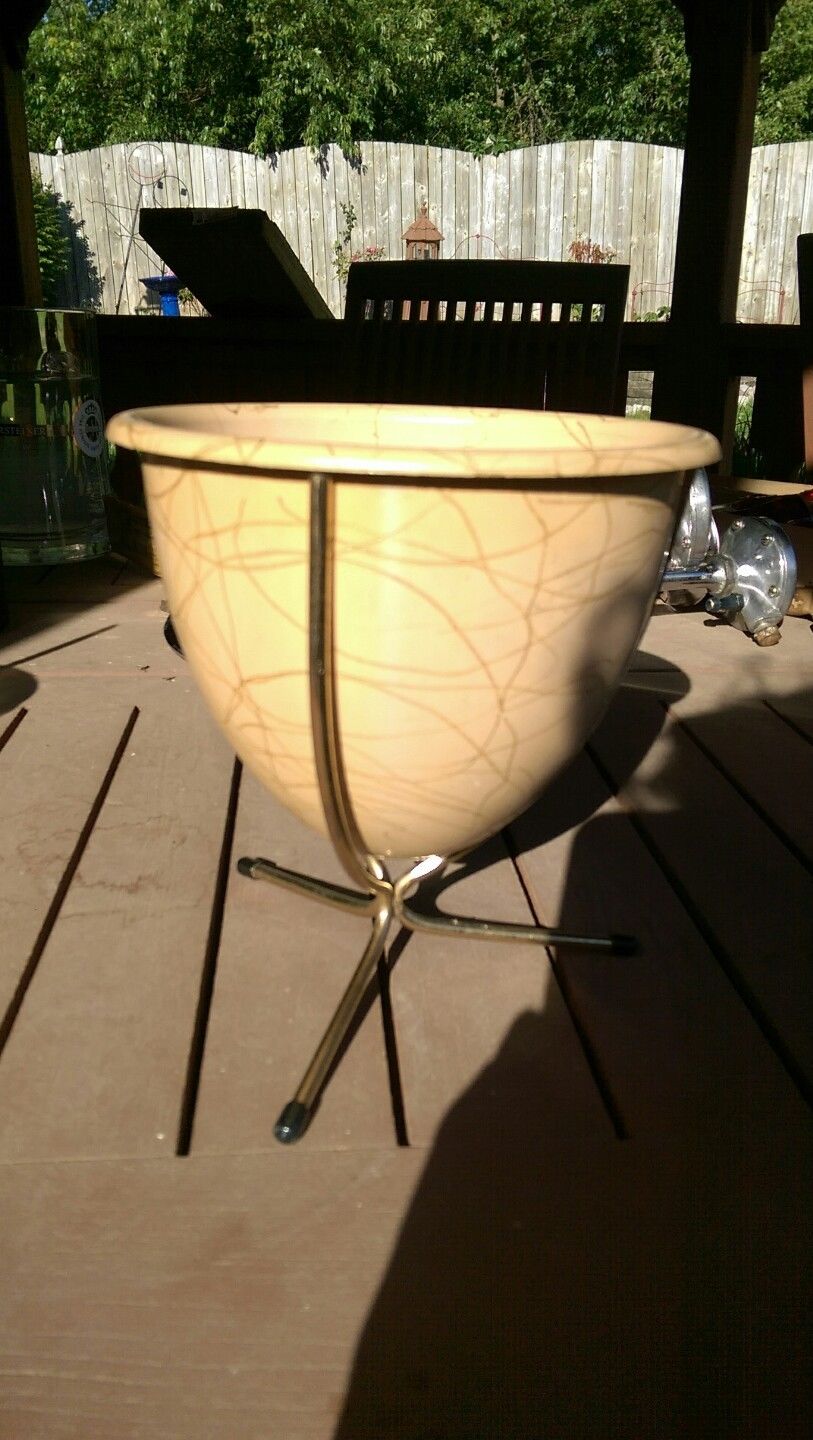 Mid Century Modern Fiberglass Beco Petite Bullet Planter