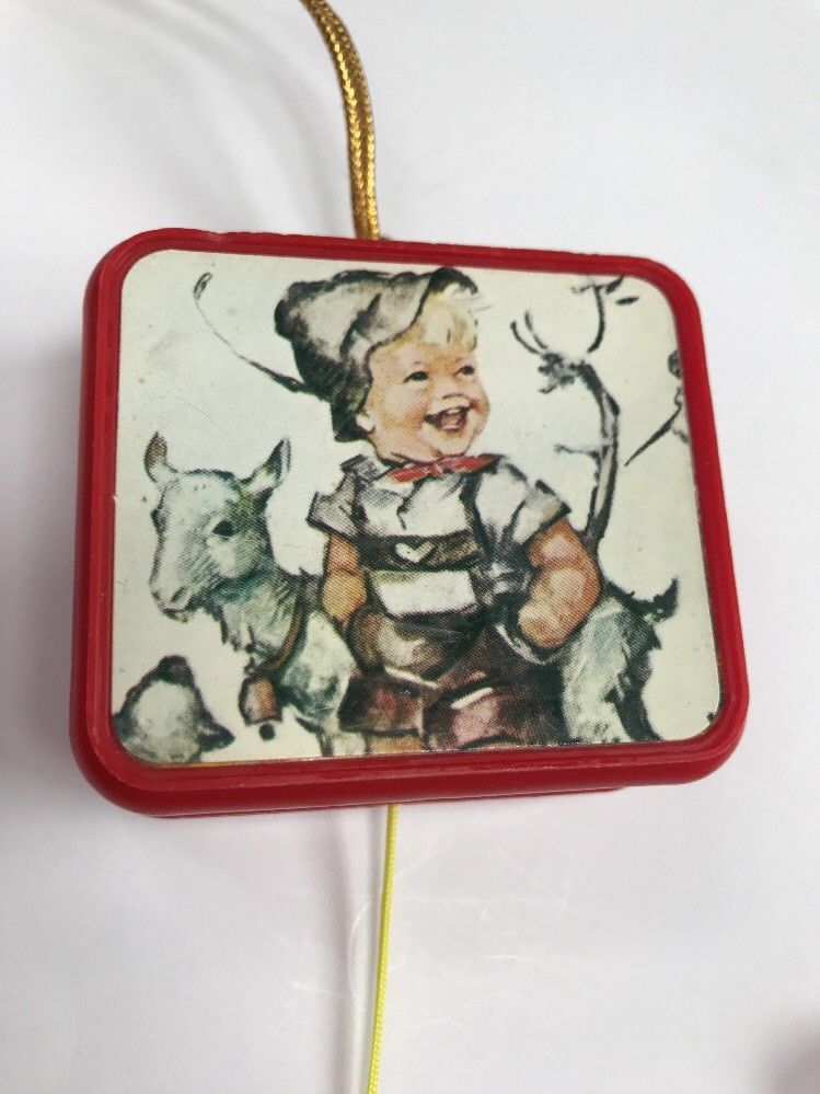 Vintage Pull String Music Box Christmas Ornament Japan The Sound Of Music Hummel