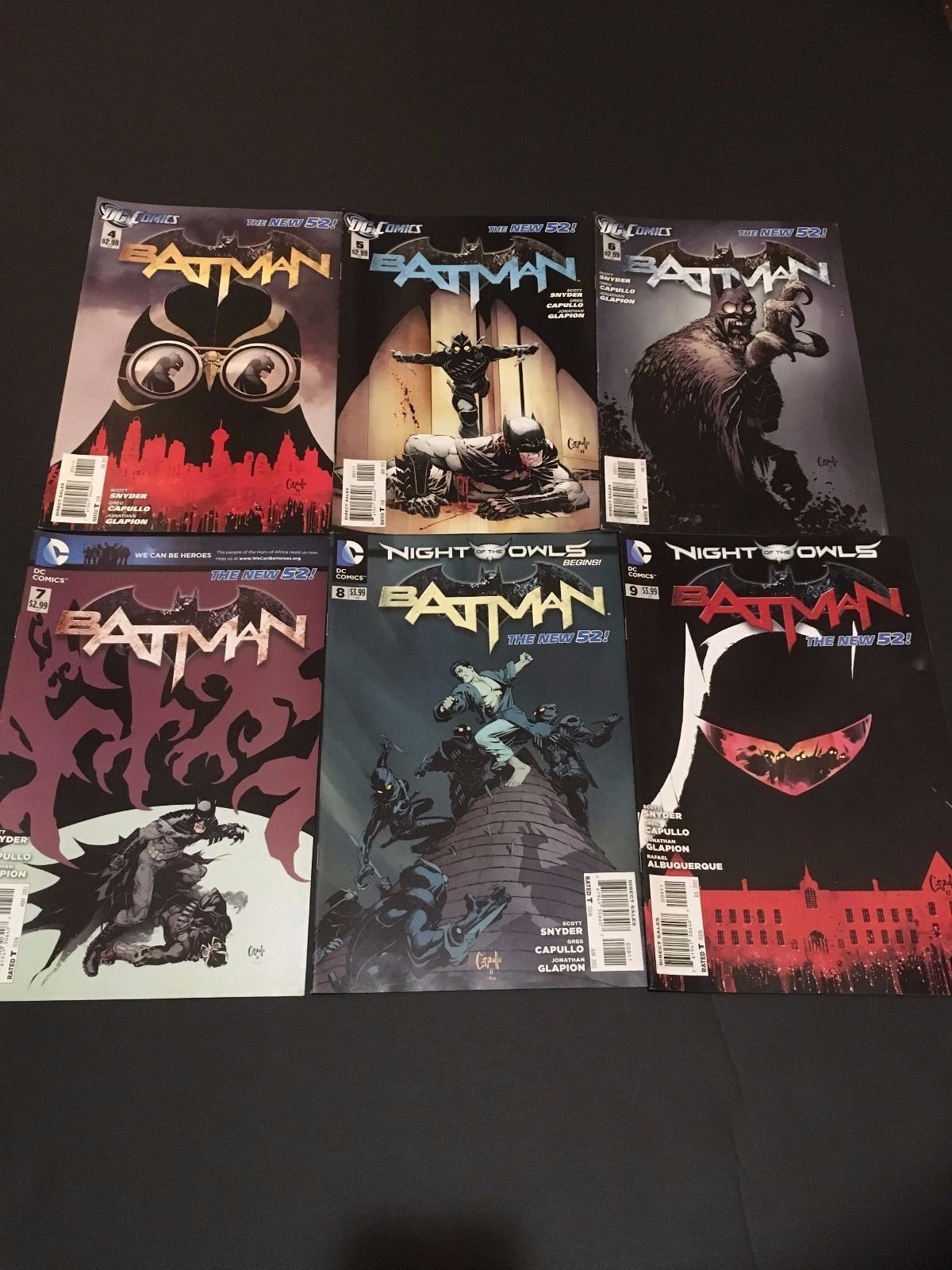 Batman: The New 52 Lot of 6 Books First Print (4,5,6,7,8,9,) VF/NM FREE SHIPPING