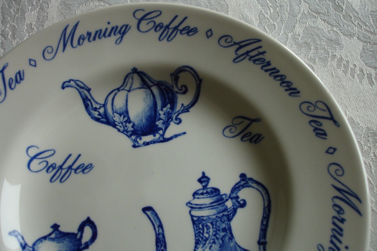 Spode Copeland and Garrett Tea Blue White Plate Set of 6 RARE