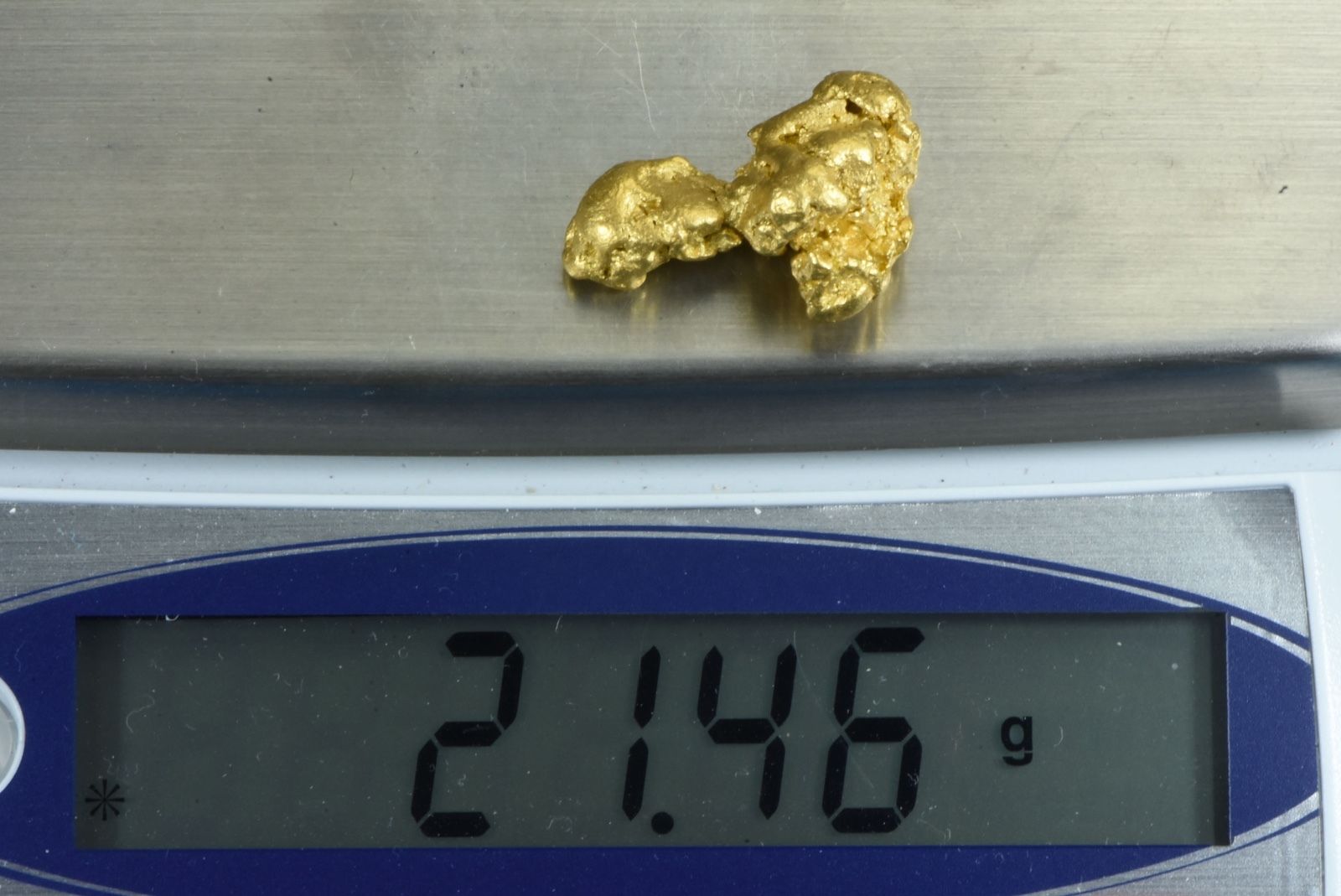 #1254 Large Natural Gold Nugget Australian 21.46 Grams Genuine