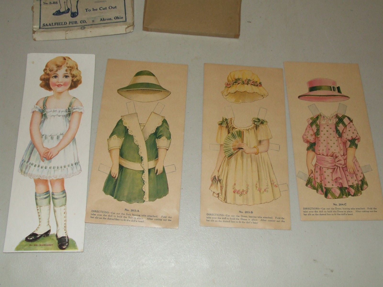 Antique 1910 Saalfield "The Doll I Love Best" Uncut Paper Doll with Original Box