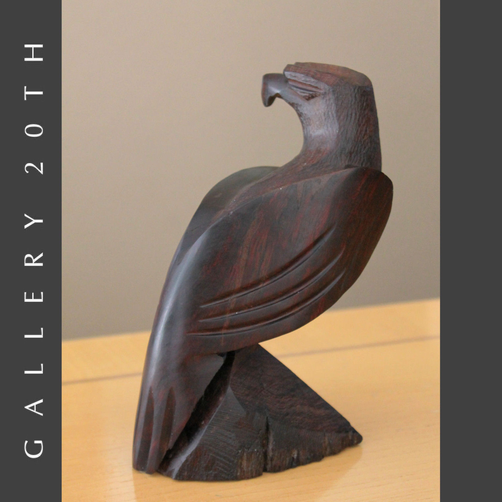 MID CENTURY WOOD EAGLE SCULPTURE! Vtg Raymor Modern Art Deco 1950's Eames Carved