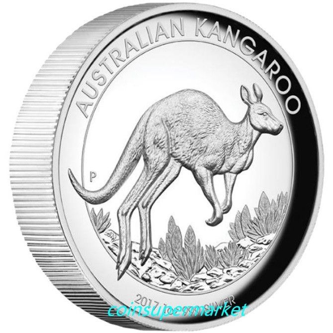 2017 Australia Kangaroo High Relief Proof 1oz Silver Coin Perth Mint COA & Box！