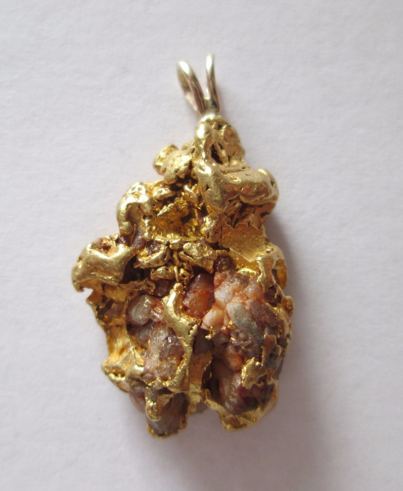 8.448 Gram, Great Quality, Natural Alaska Placer Gold Nugget Pendant, # APM 101