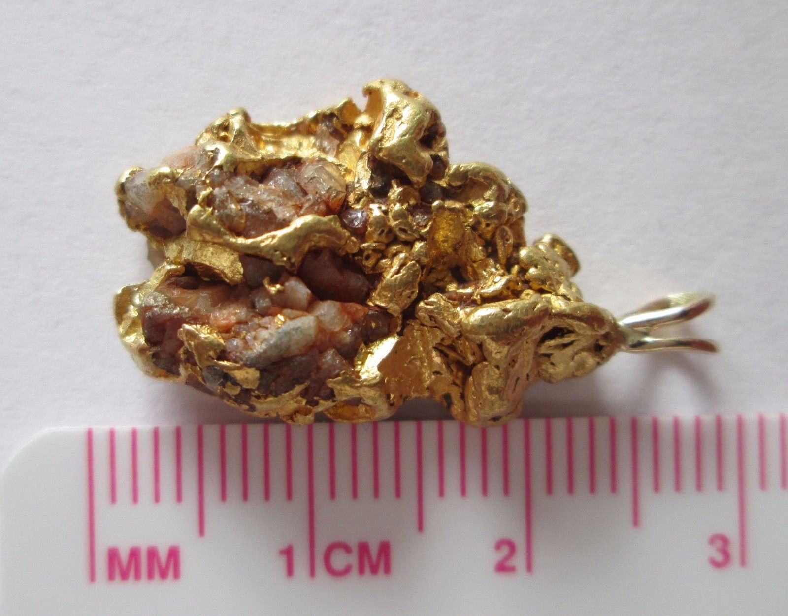 8.448 Gram, Great Quality, Natural Alaska Placer Gold Nugget Pendant, # APM 101