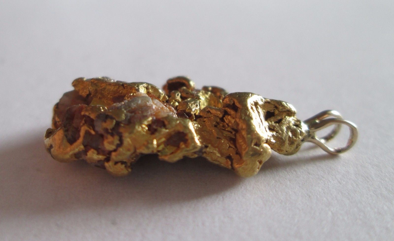 8.448 Gram, Great Quality, Natural Alaska Placer Gold Nugget Pendant, # APM 101