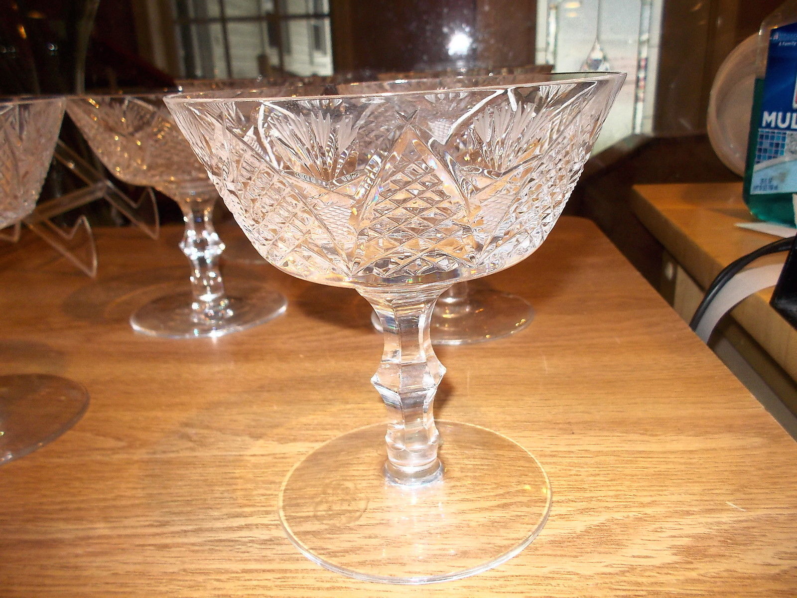 6 Waterford Crystal DUNMORE 4 1/2" Tall Sherbert/Champagne Glasses