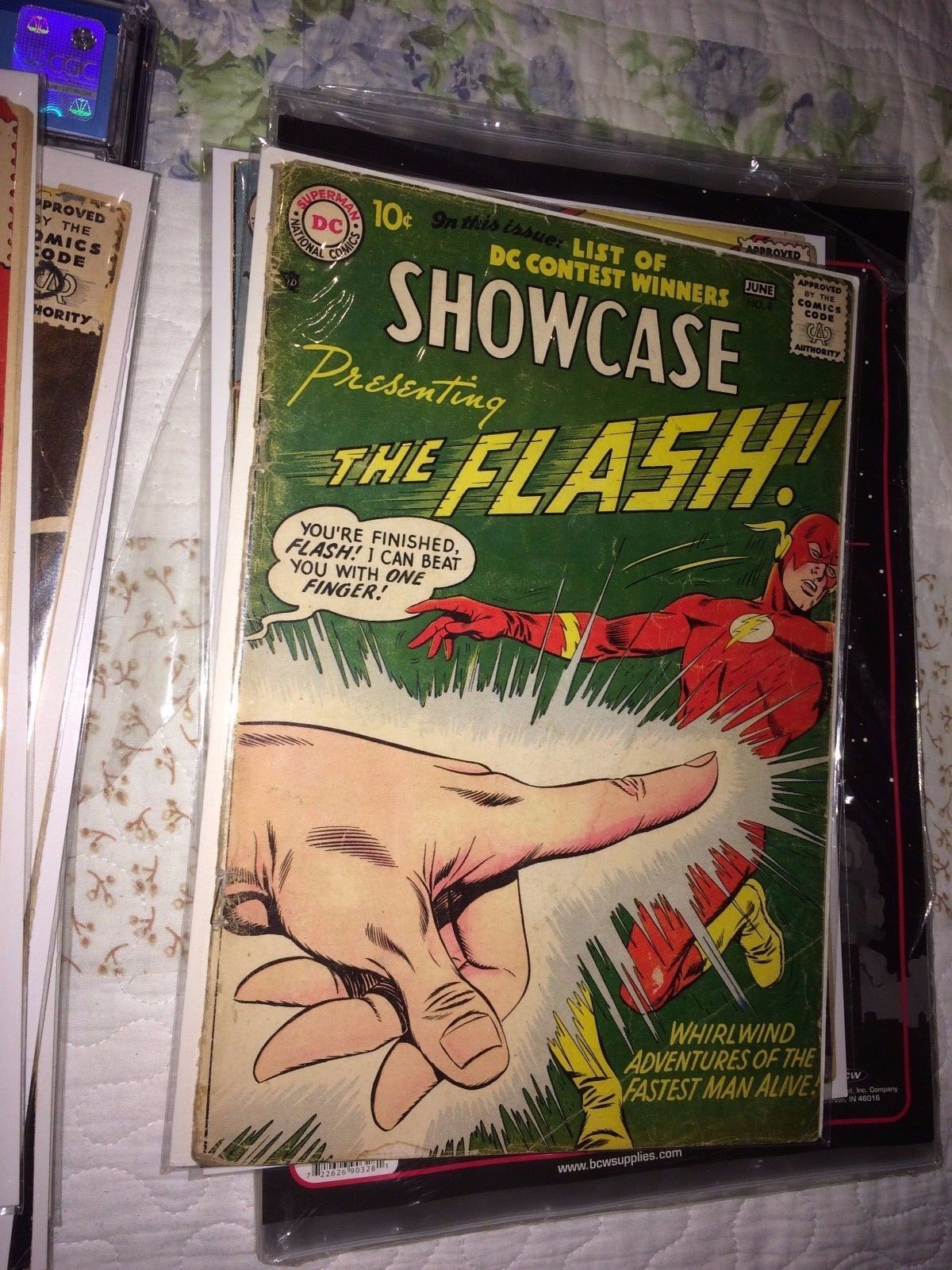 Showcase 1, 2, 3, 5, 6, 7, 8, 9, 10.  A tough to find set of comics- affordable!