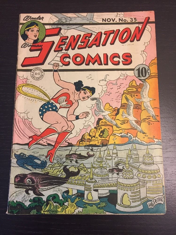 SENSATION COMICS #35 BEAUTIFUL COPY!! (GOLDENAGE WONDER WOMAN) Very Rare!!