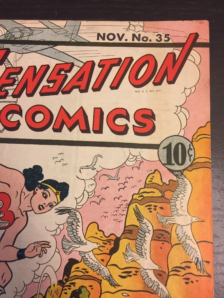 SENSATION COMICS #35 BEAUTIFUL COPY!! (GOLDENAGE WONDER WOMAN) Very Rare!!