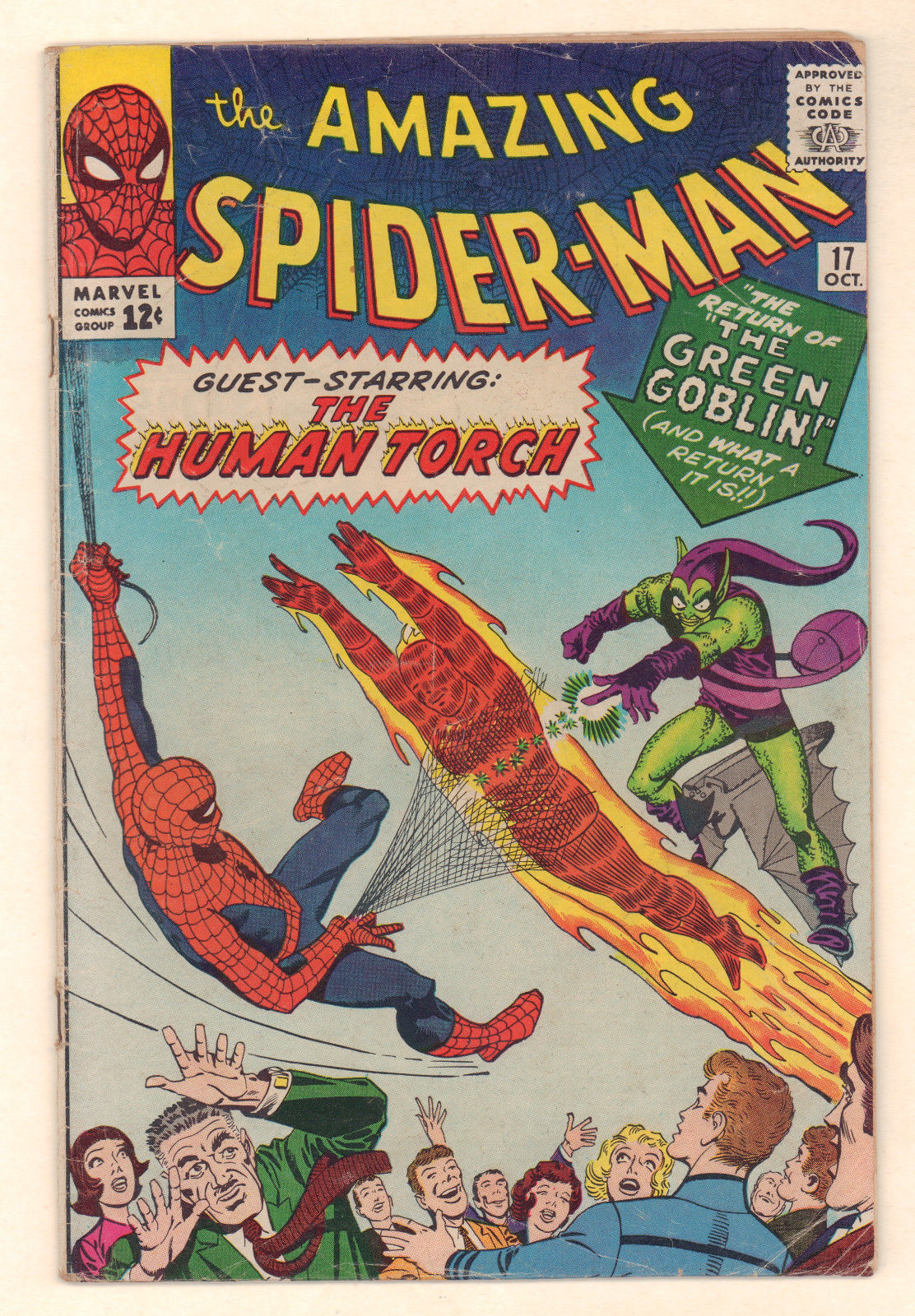 THE AMAZING SPIDER-MAN #17 (4.5) GREEN GOBLIN COVER!