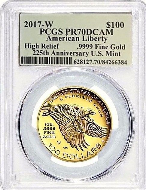 2017 W $100 AMERICAN LIBERTY GOLD HIGH RELIEF PCGS PR70 THOMAS CLEVELAND SIGNED