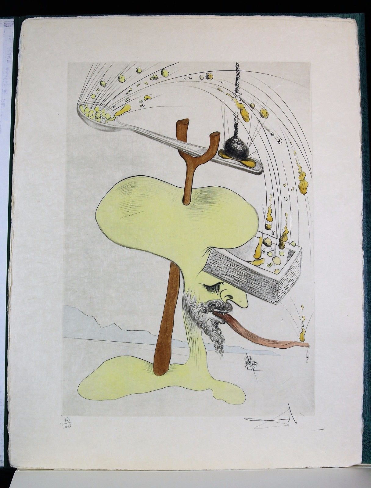 SALVADOR DALI Portfolio HOMMAGE A QUEVEDO Signed 6 Gravures JAPAN PAPER 1975