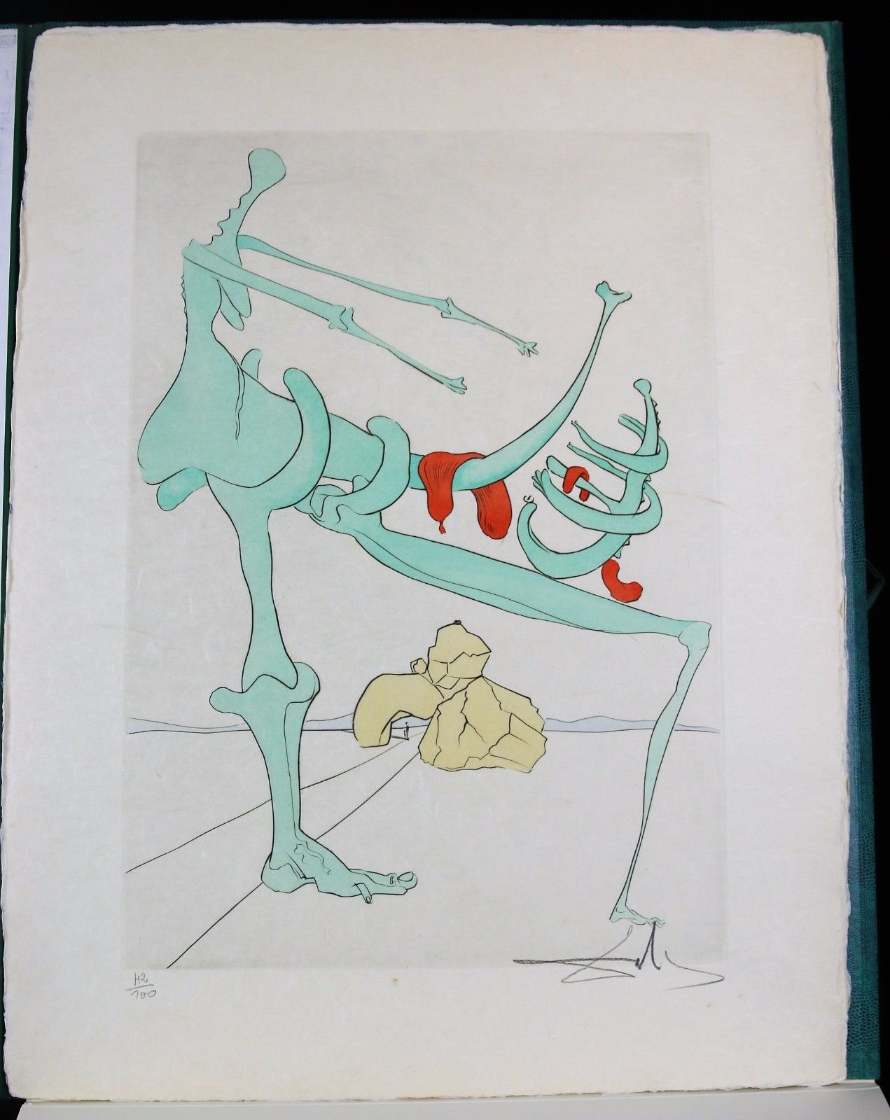 SALVADOR DALI Portfolio HOMMAGE A QUEVEDO Signed 6 Gravures JAPAN PAPER 1975