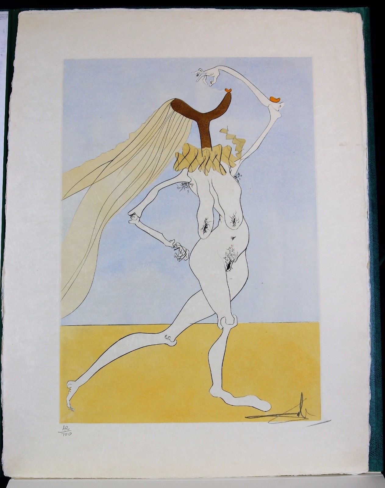 SALVADOR DALI Portfolio HOMMAGE A QUEVEDO Signed 6 Gravures JAPAN PAPER 1975