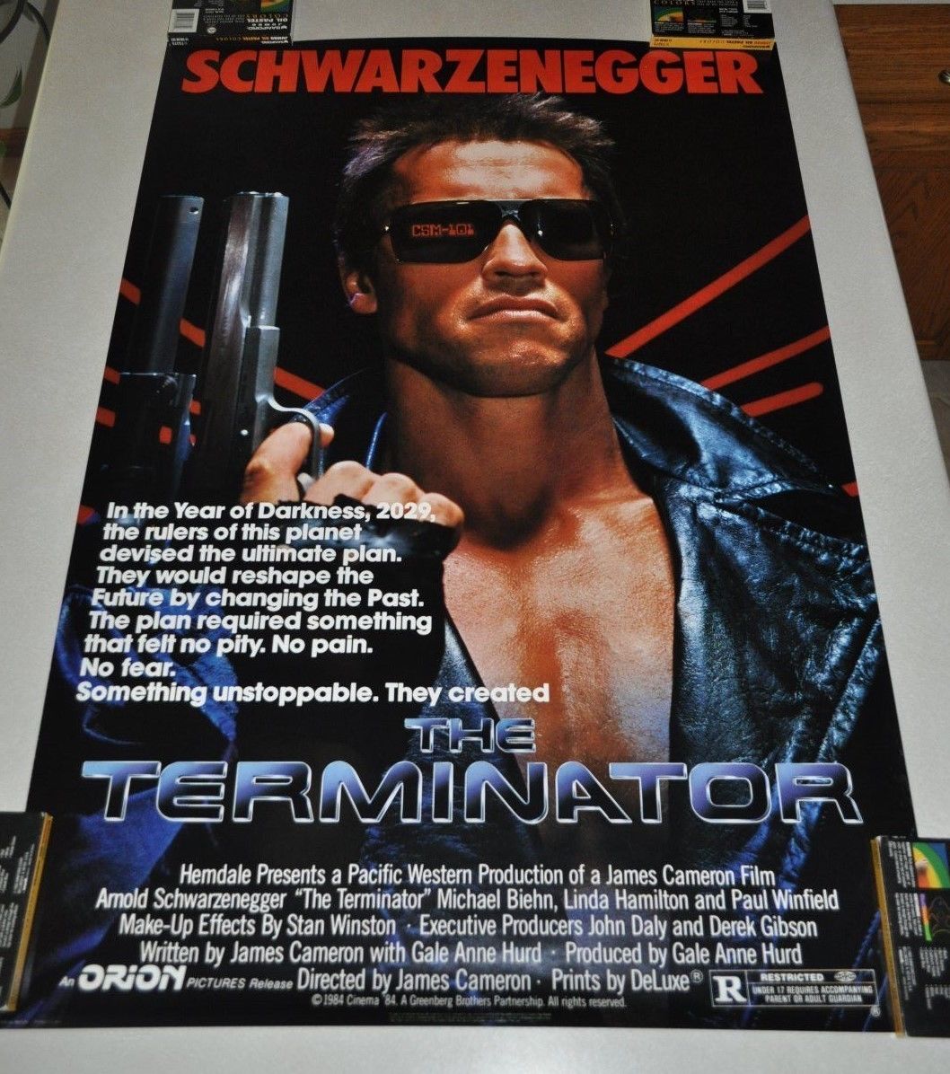 Original 1984 The Terminator Movie Poster SS ROLLED 27 X 40