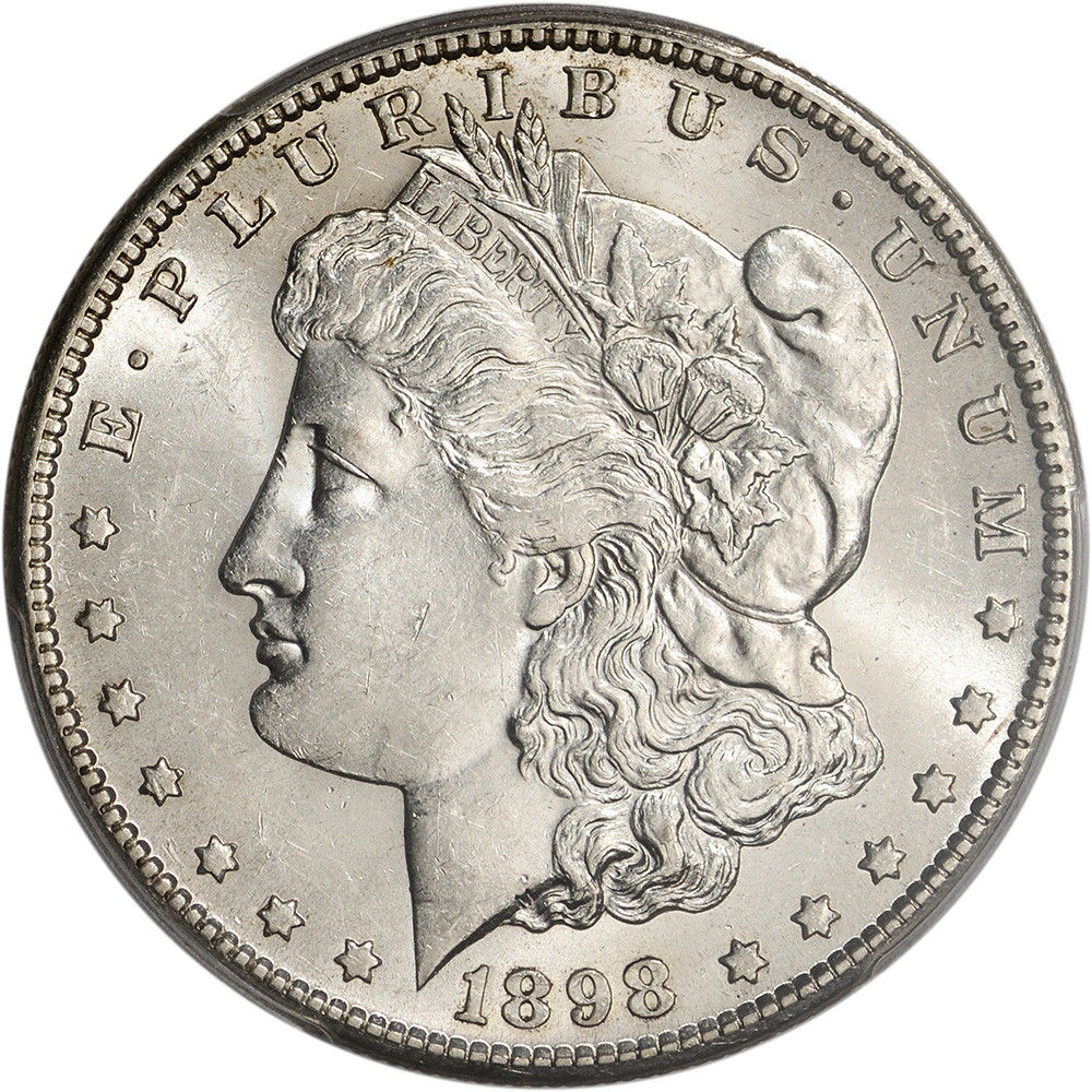 1898-S US Morgan Silver Dollar $1 - PCGS AU58