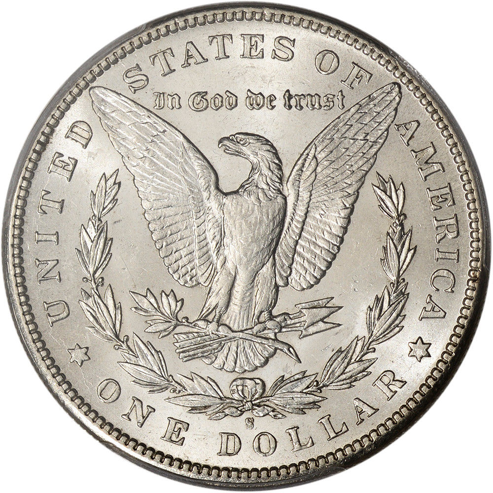 1898-S US Morgan Silver Dollar $1 - PCGS AU58