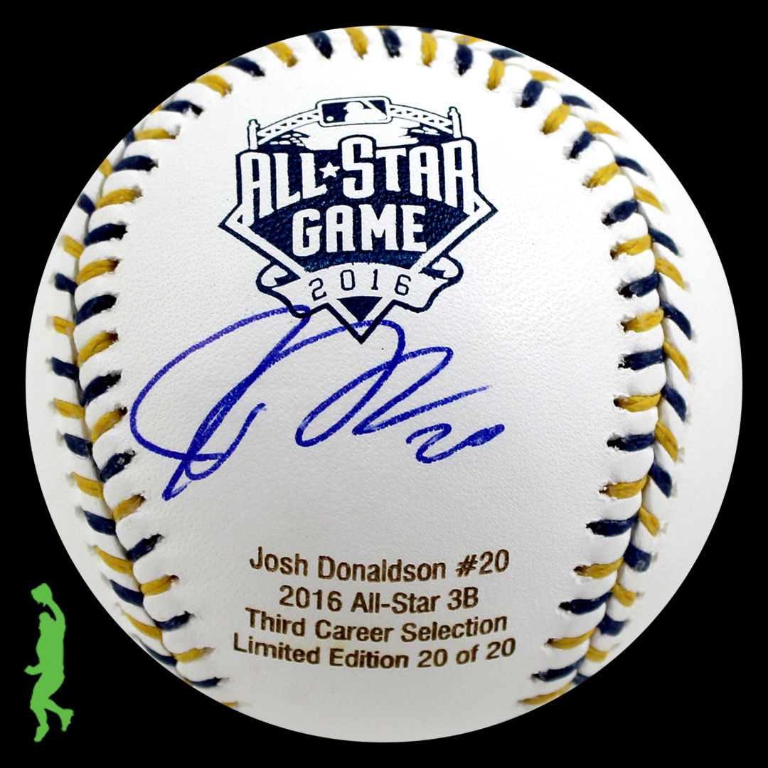 JOSH DONALDSON AUTOGRAPHED SIGNED 2016 ALL-STAR BASEBALL BALL BLUE JAYS JSA COA