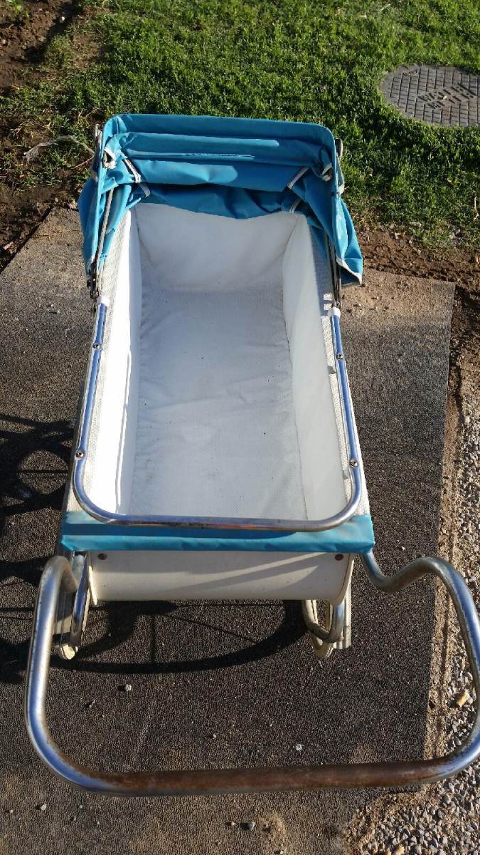 Vintage Baby Buggy Carriage Stroller Emblem Crown Winged Lions Photography