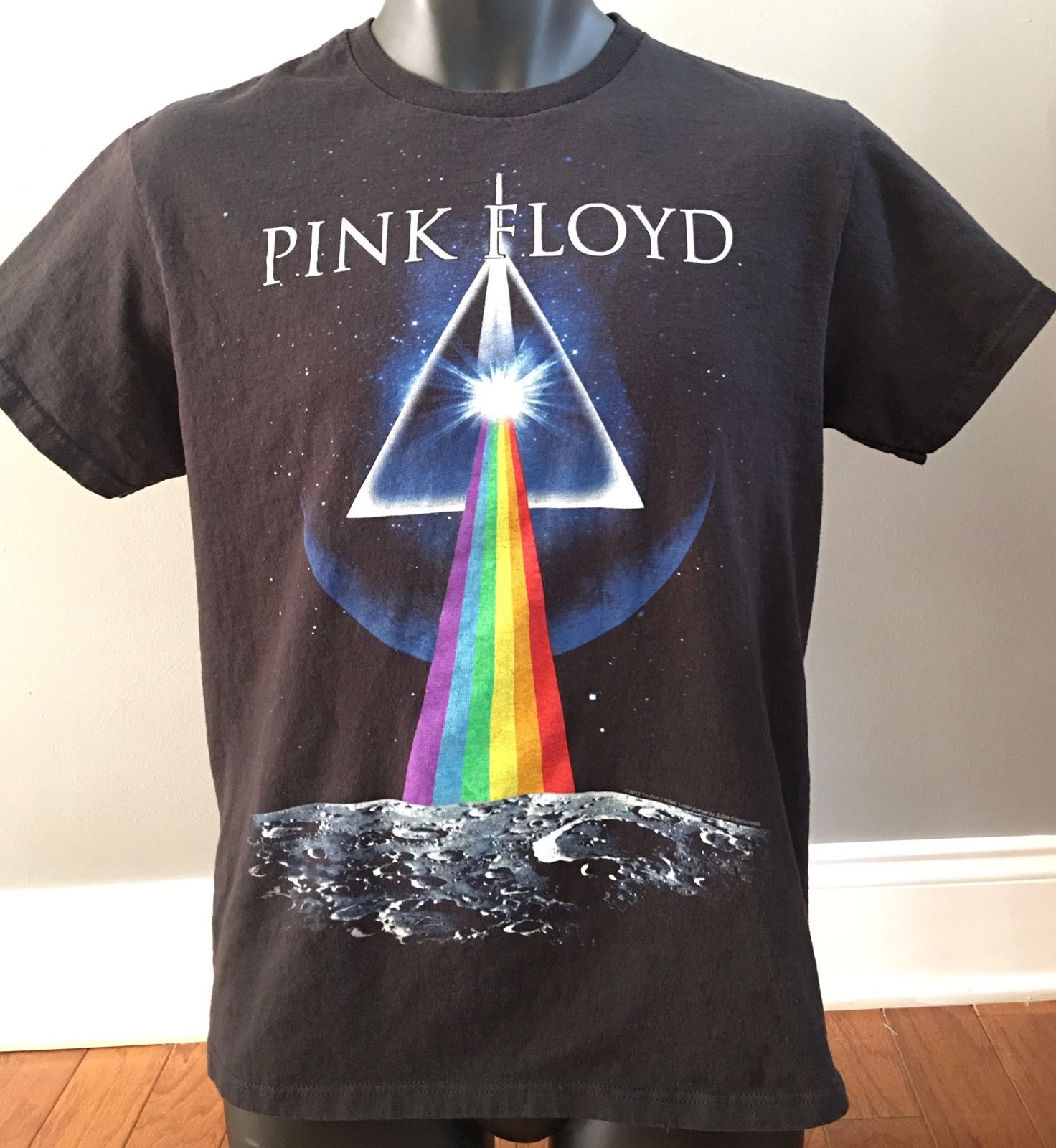 Vintage Original Pink Floyd Dark Side of the Moon 2012 Concert T Shirt Med Rock