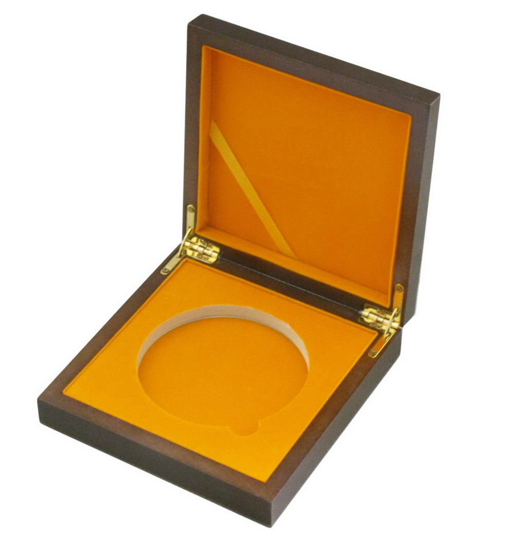 Elegant Wooden Display Box Holders for Medal Lunar Coin In Diameter 90mm