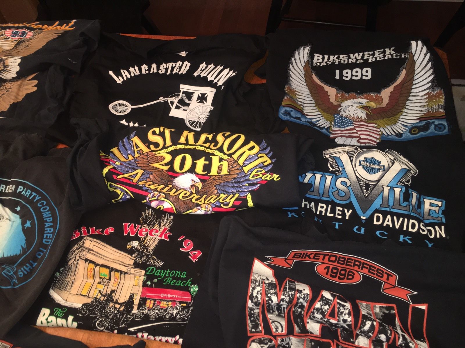 Vintage Harley Davidson Sturgis Daytona Bike Week Shirts 1990s 2004 Motorcycle