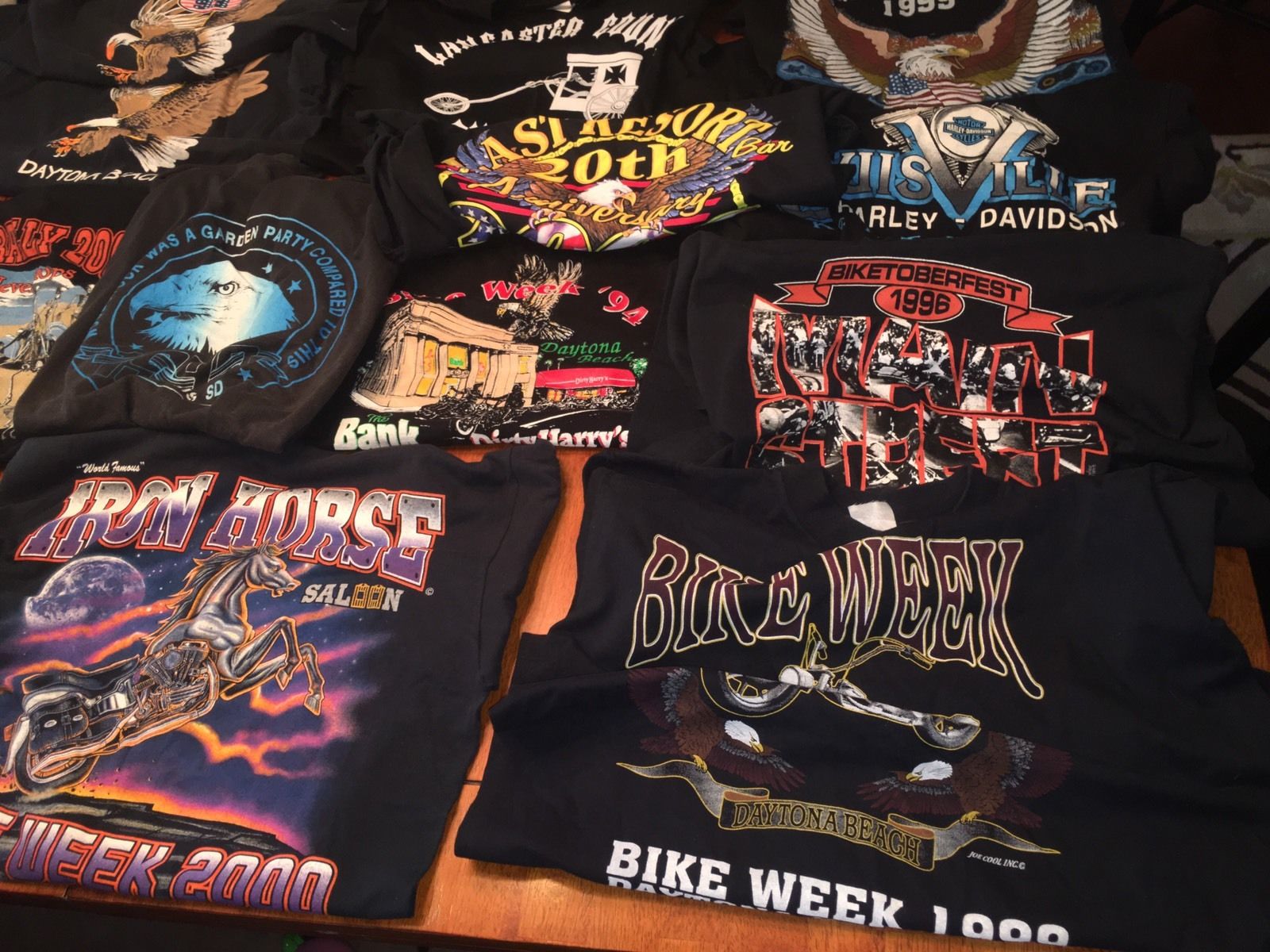 Vintage Harley Davidson Sturgis Daytona Bike Week Shirts 1990s 2004 Motorcycle