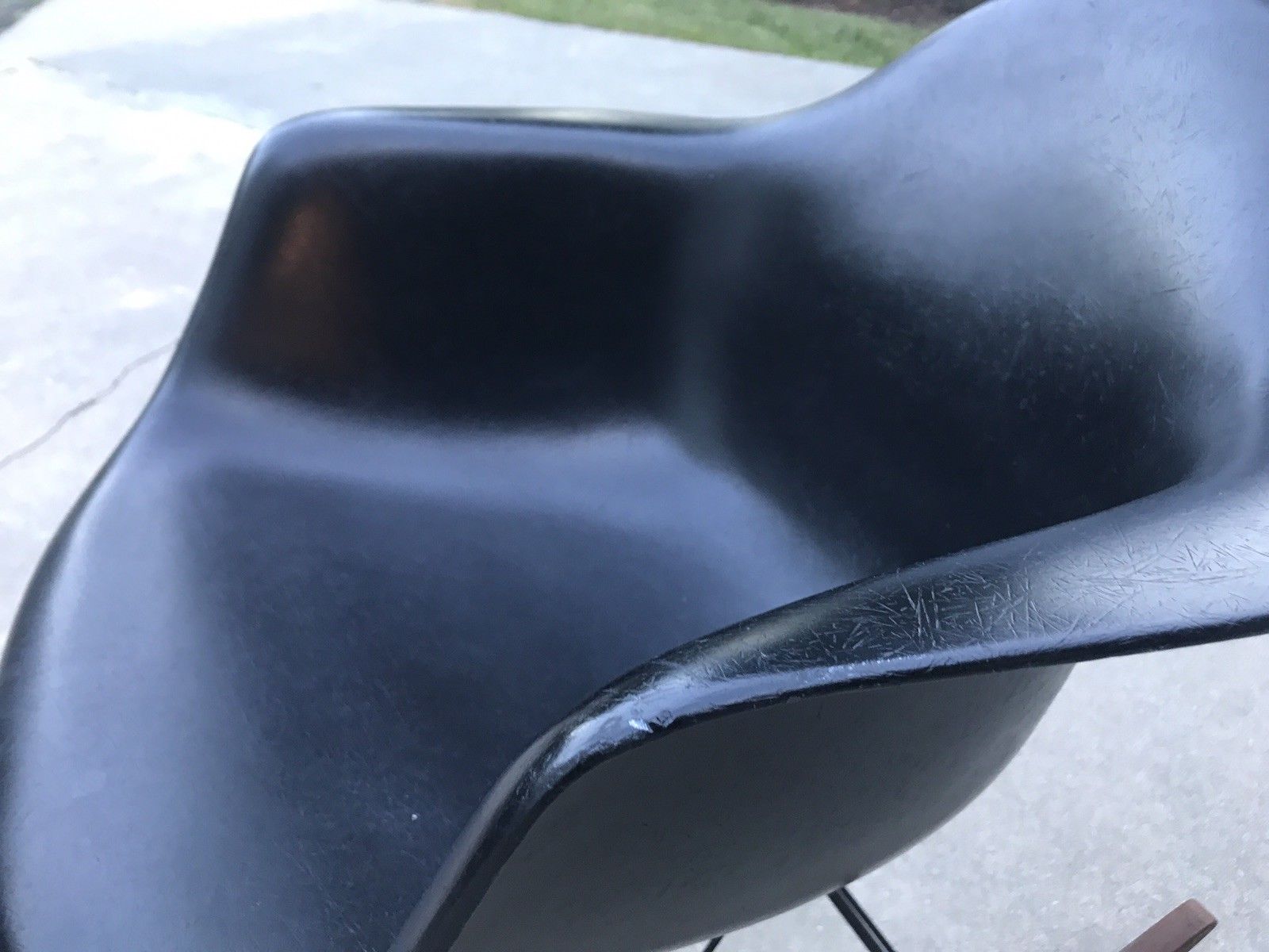 Herman Miller Eames Fiberglass Shell Chair w/ Rocker base