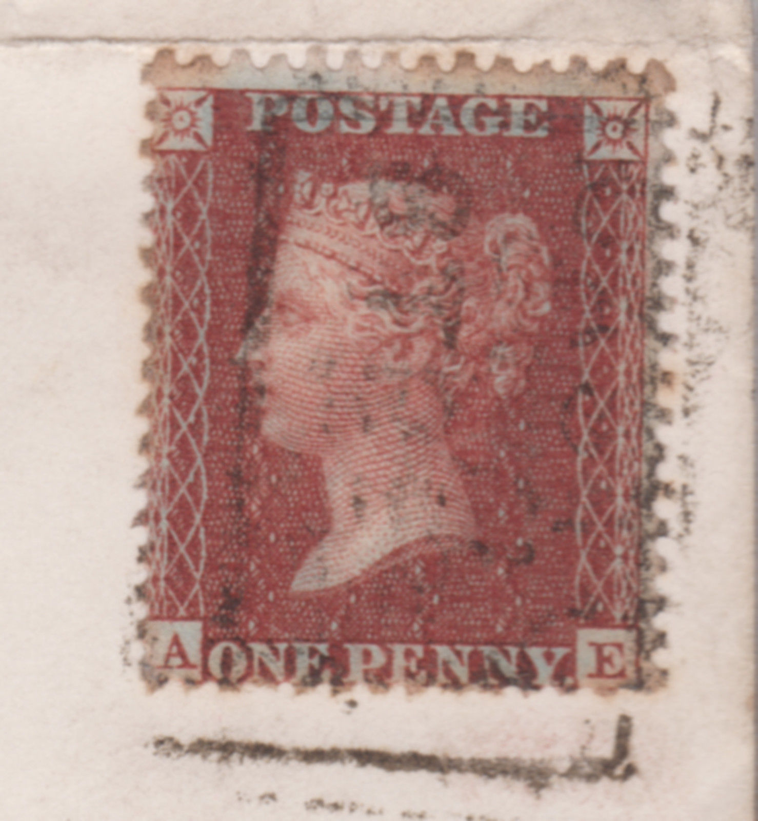 1856 QV GREAT BRITAIN SAUGHTON MAINS EDINBURGH COVER WITH 1d PENNY RED STAMP