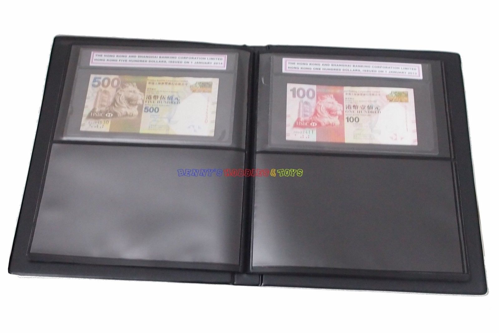 1 x New Album Paper Money Storage Book (40 Pocket) For PMG Graded Banknote Black