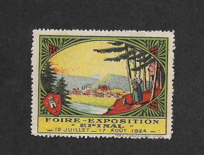 France 1924 Foire Exposition Epinal poster stamp NG