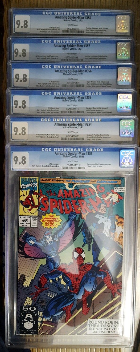 Amazing Spider-Man (1963 1st Series) #353-58 all in  CGC 9.8