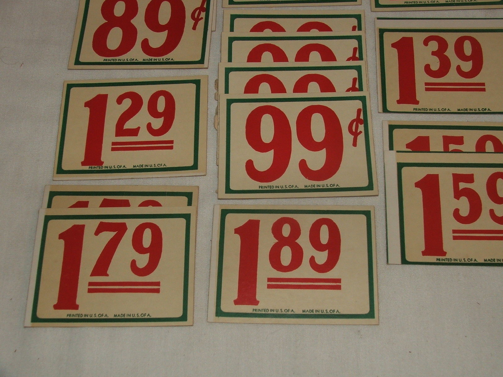 Vintage Drug, Grocery, General Store Price Tags Lot of 45+ 1940's  Price Tags