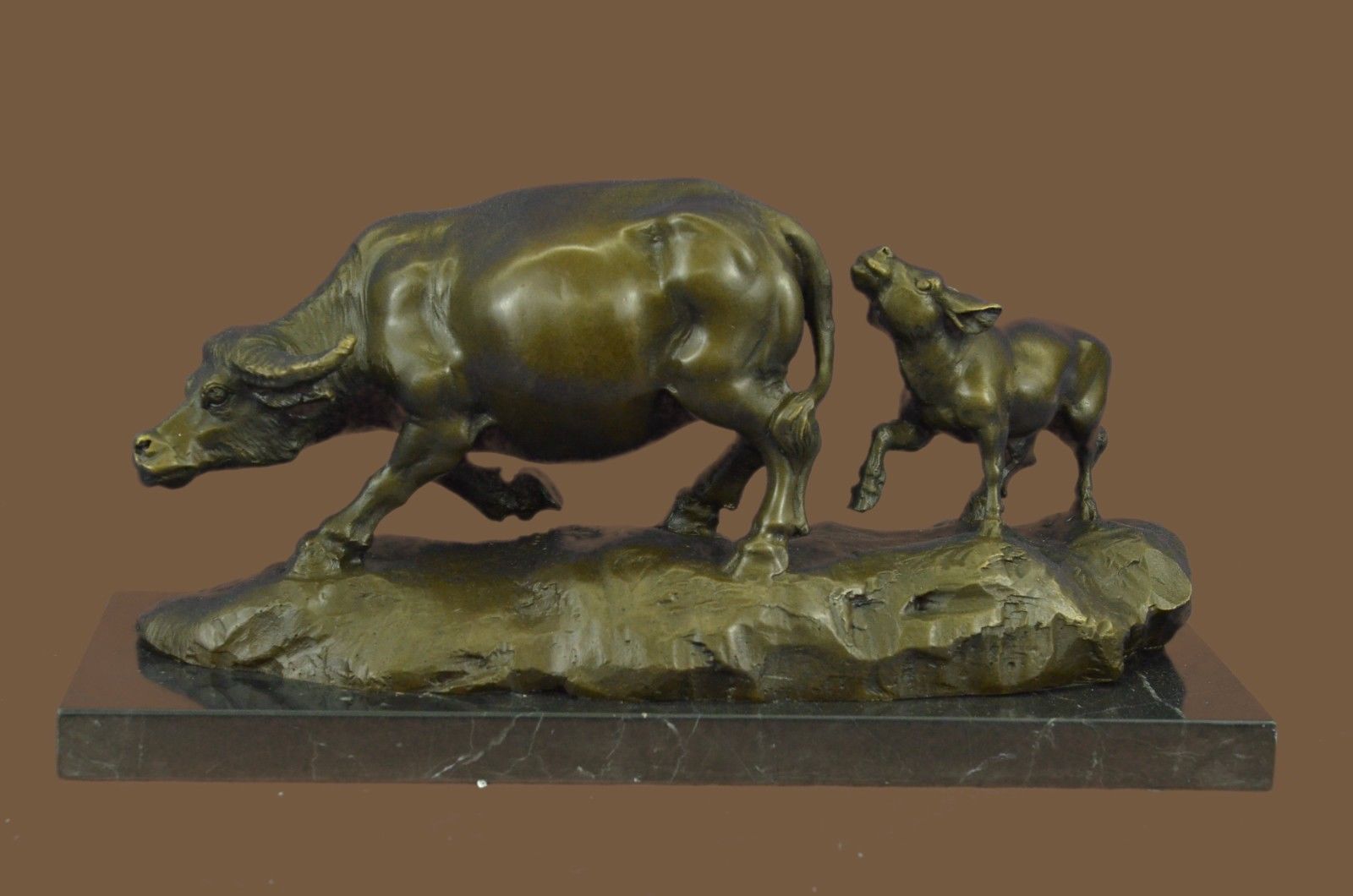 Bronze Sculpture Statue Signed Milo Original Trotting Bull Metal Figurine Gift D