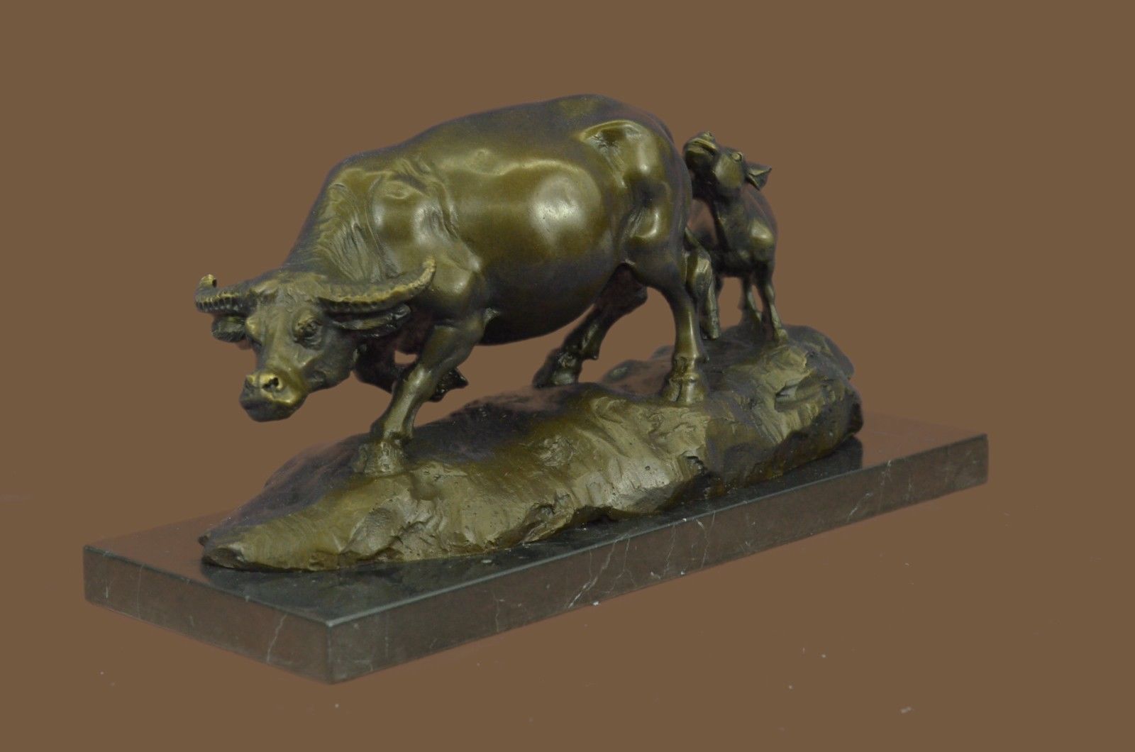 Bronze Sculpture Statue Signed Milo Original Trotting Bull Metal Figurine Gift D