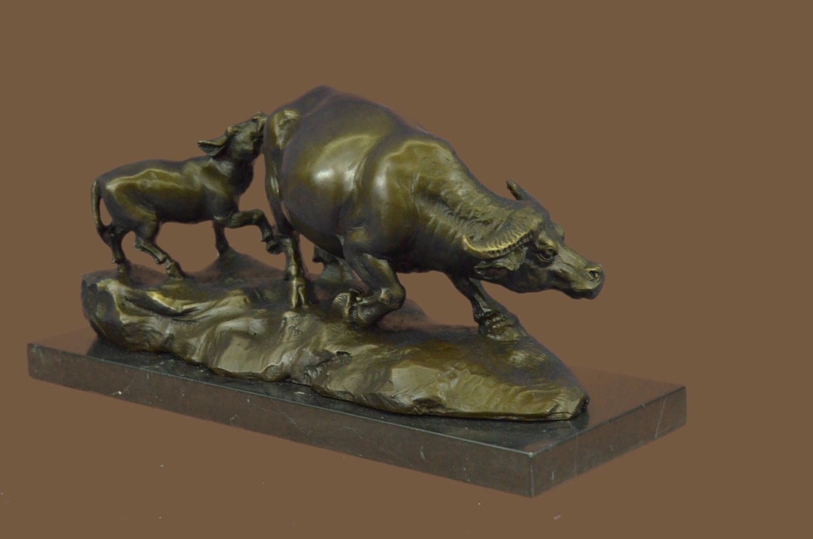 Bronze Sculpture Statue Signed Milo Original Trotting Bull Metal Figurine Gift D