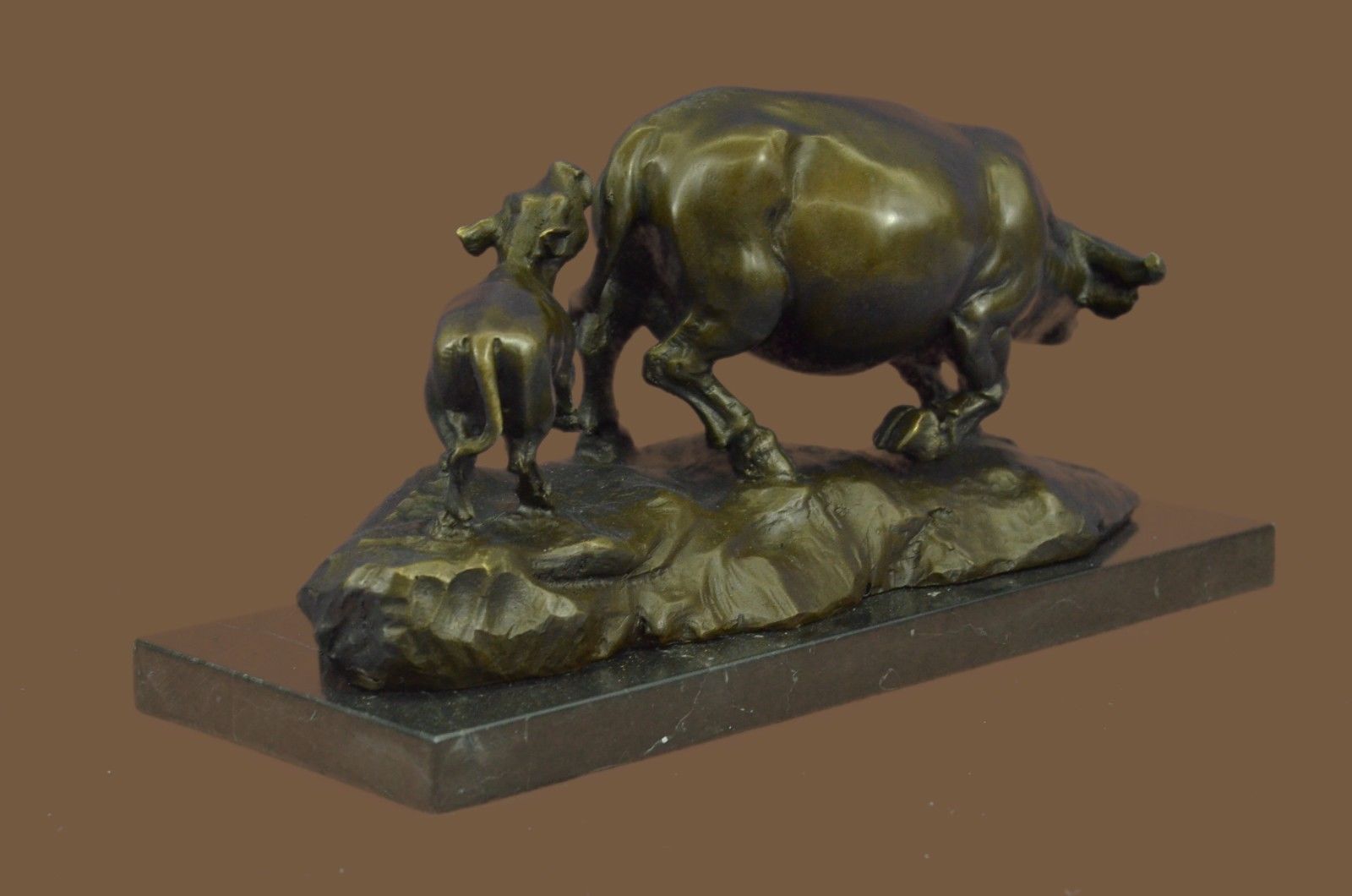 Bronze Sculpture Statue Signed Milo Original Trotting Bull Metal Figurine Gift D