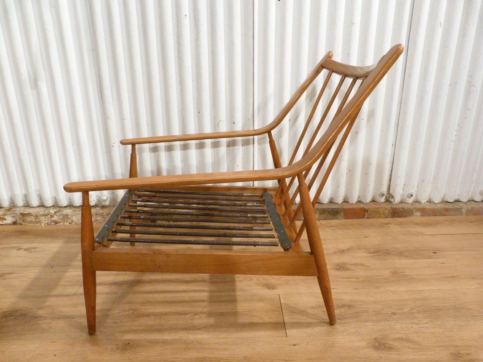 Stunning vintage oak danish lounge easy chair with cushions