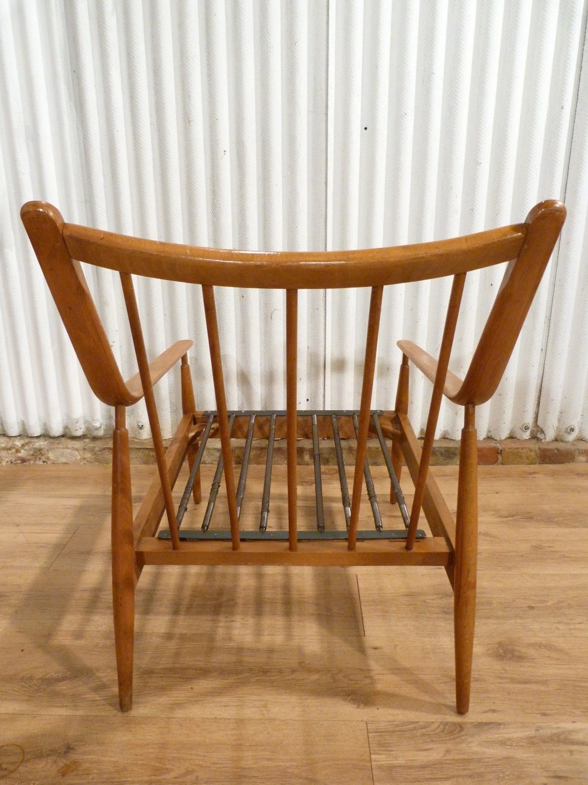 Stunning vintage oak danish lounge easy chair with cushions