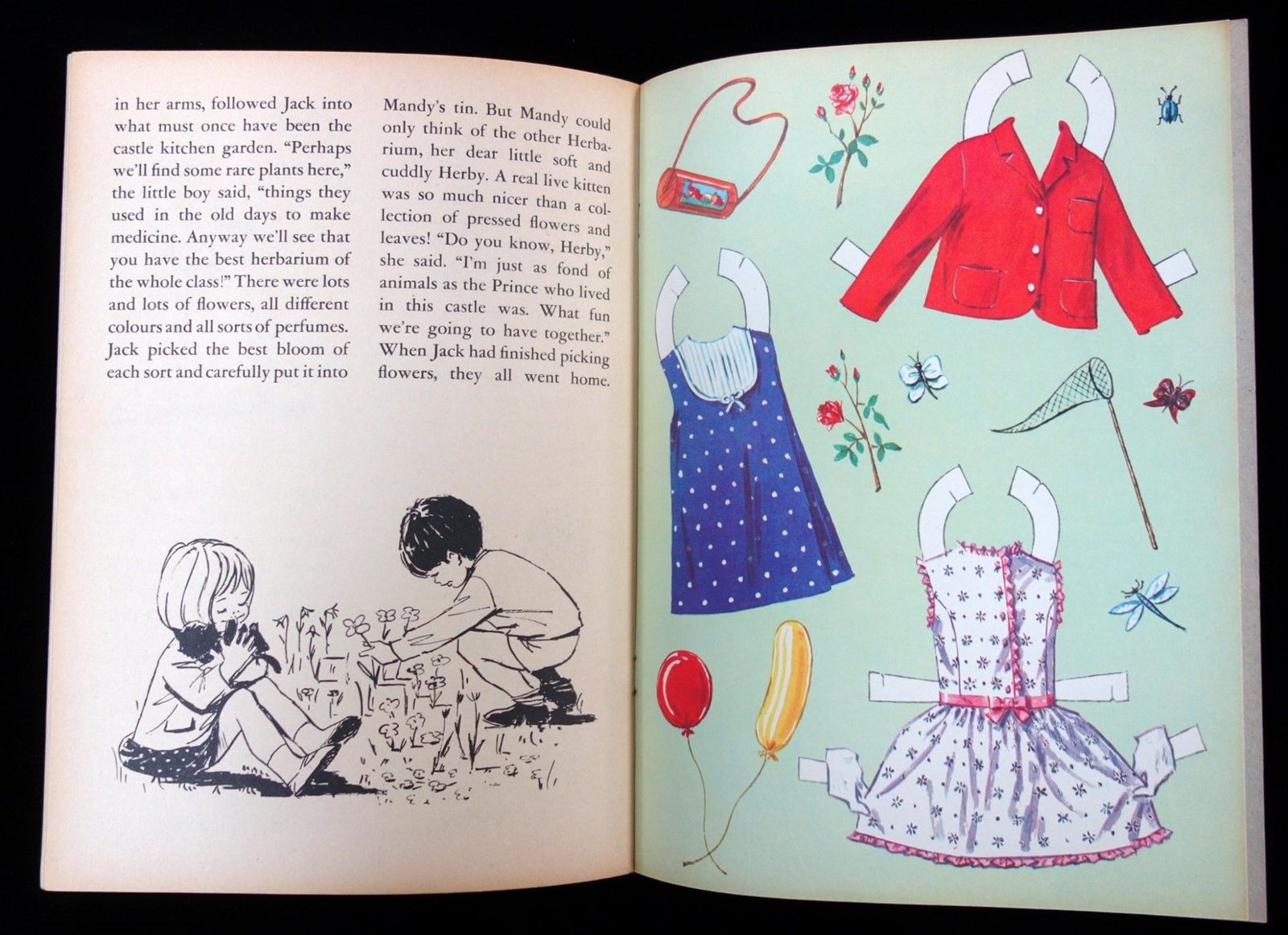 Un-Cut Paper Doll Book TMandy Dressing Doll & Story Book, Sandles c1960s-70s