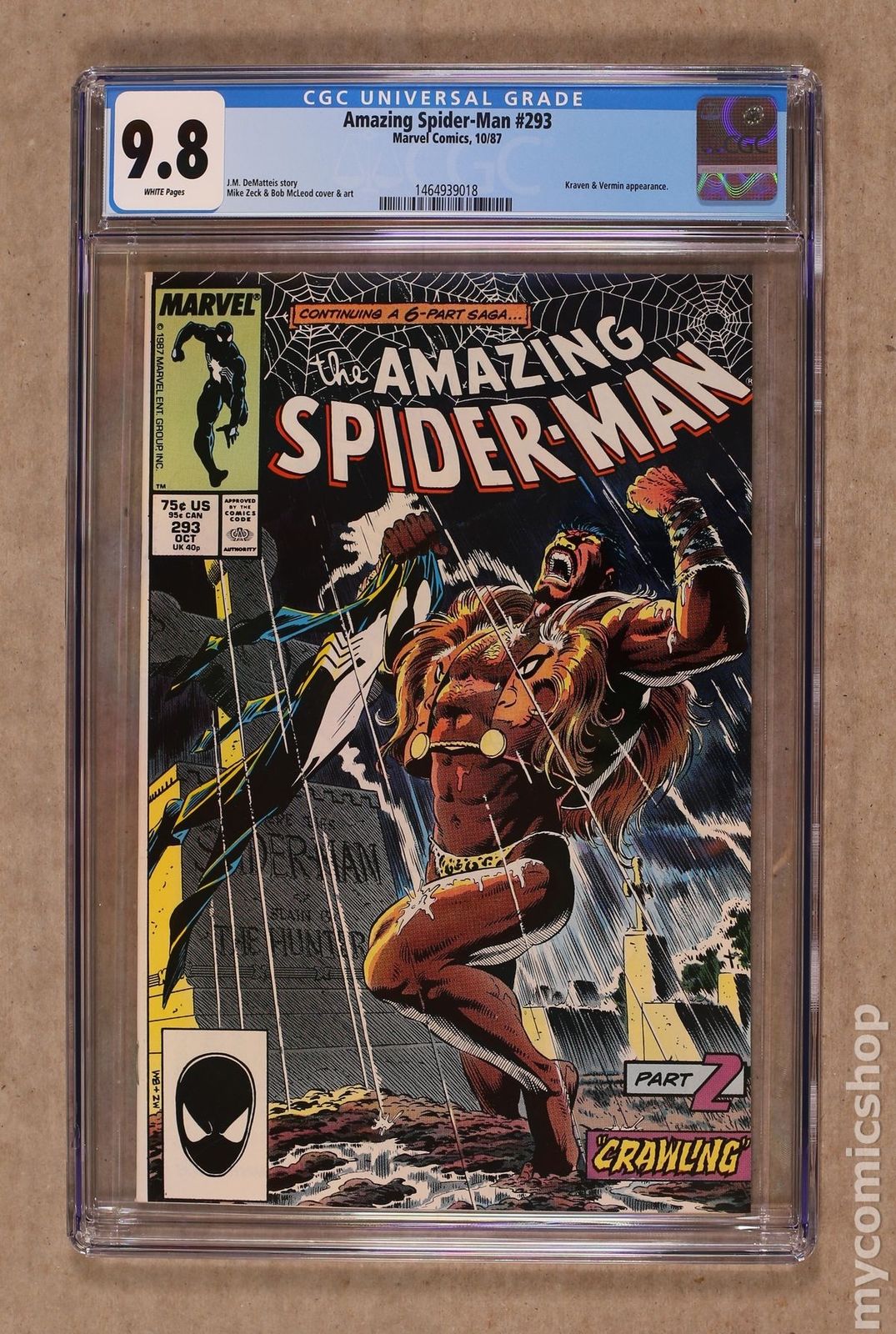 Amazing Spider-Man (1963 1st Series) #293 CGC 9.8 1464939018