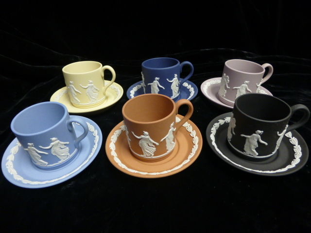 Beautiful Vintage Wedgwood Demitasse Cups In Color - Set Of 6