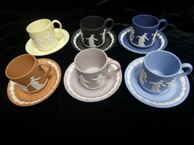 Beautiful Vintage Wedgwood Demitasse Cups In Color - Set Of 6