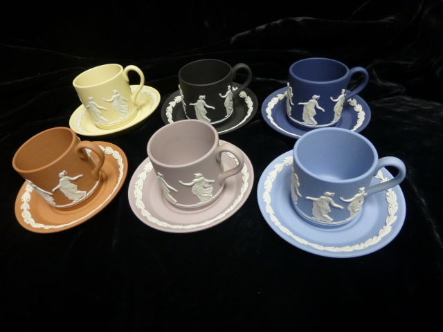 Beautiful Vintage Wedgwood Demitasse Cups In Color - Set Of 6