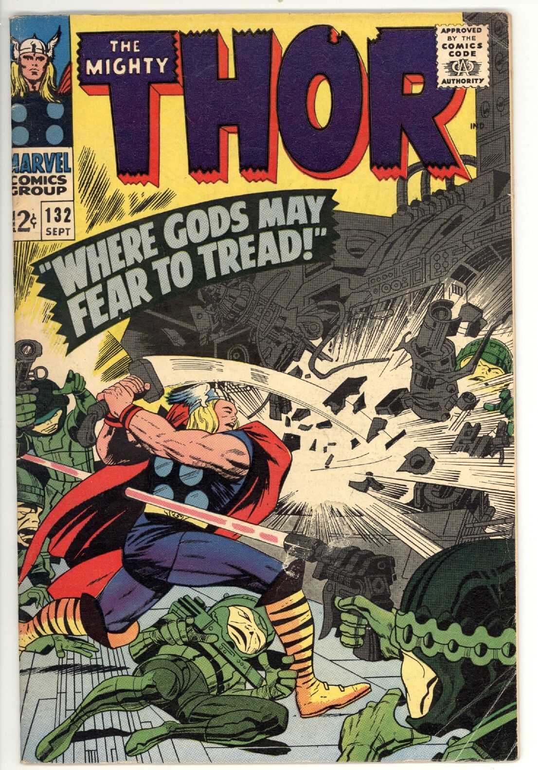 Thor 132 - 1st Ego from Guardians of the Galaxy - Silver-Age Classic - 5.5 FN-