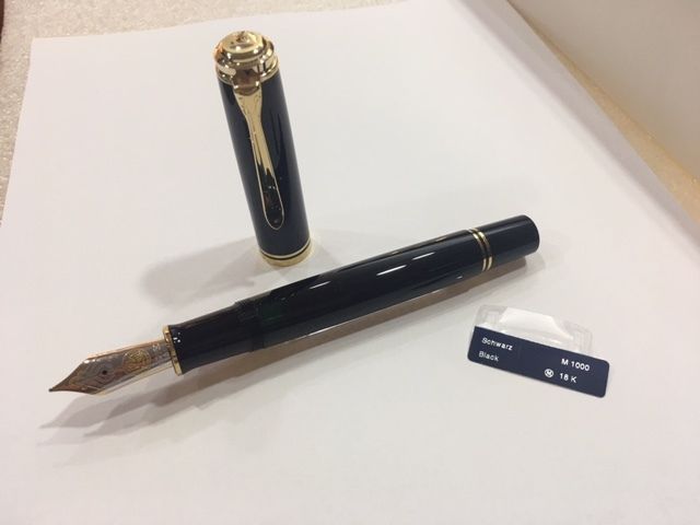 PELIKAN SOUVERAN M1000 BLACK FOUNTAIN PEN (M) NIB - NEW IN BOX